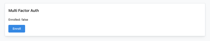 MFA Enrollment Screen